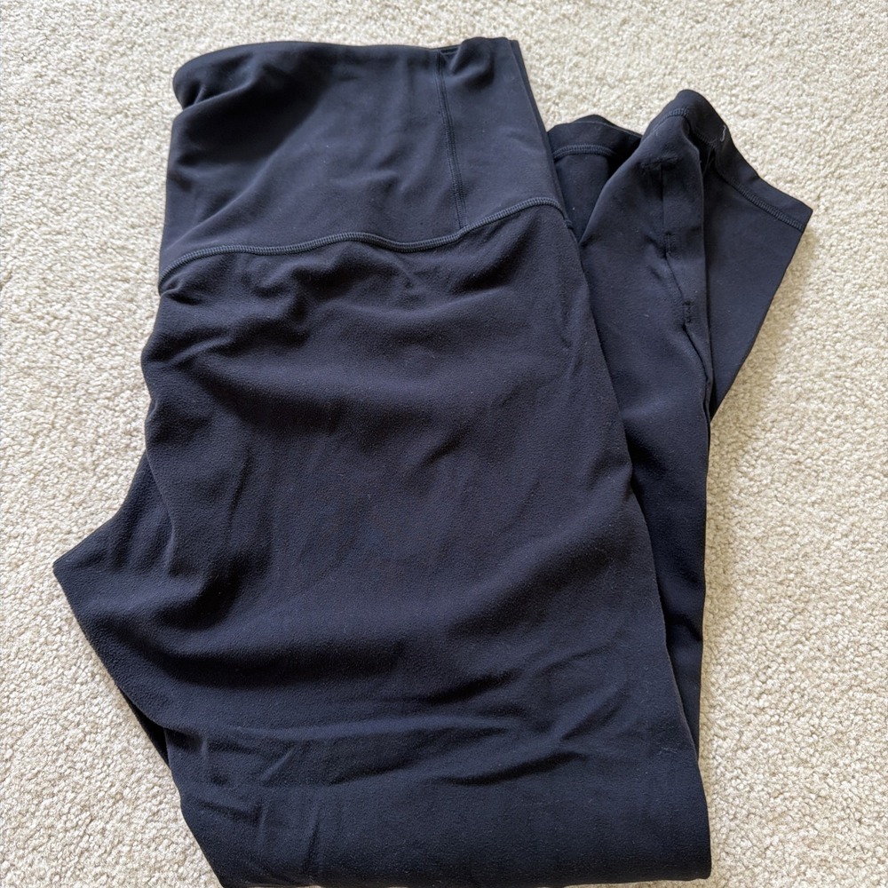 🍋EUC lululemon Unlimit HR Tight 25" Keyhole leggings Black 14 W5CPZS - Picture 5 of 8